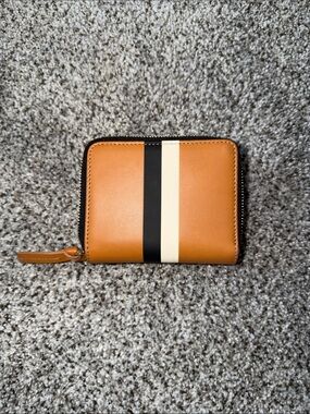 Clare V petit zip wallet cuoio